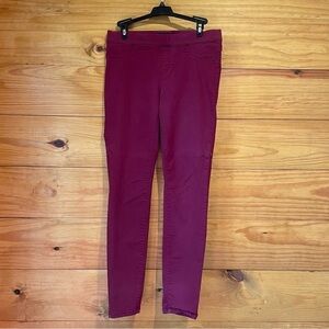 No Boundaries Burgundy Maroon Stretchy Pull On Skinny Pants Juniors Medium 7 9